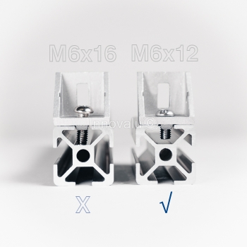Preview: Winkelverbinder 90° P30 Preview: comparrison screws M6